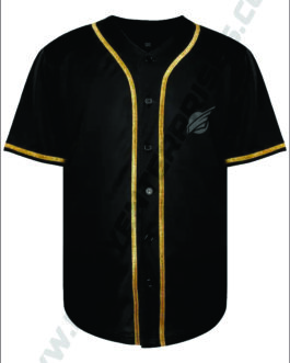 Custom Black & Gold Baseball Shirts by Rizmy Enterprises